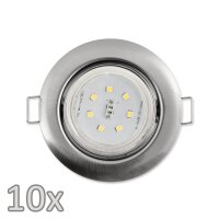 Einbauleuchten-Set McShine, 10x Rahmen, 10x Strahler,...