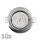 Einbauleuchten-Set McShine, 10x Rahmen, 10x Strahler, Edelstahl, 3W, 300lm