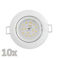 Einbauleuchten-Set McShine 10xRahmen, 10xLED-Modul, 5W,...