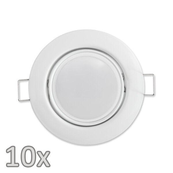 Einbauleuchten-Set McShine, 10xRahmen, 10xLED-Modul, 5W, 440lm, 230V, wei&szlig;