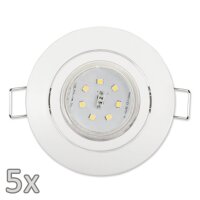 Einbauleuchten-Set McShine, 5xRahmen, 5xLED-Strahler,...