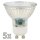 Einbauleuchten-Set McShine, 5xRahmen, 5xLED-Strahler, GU10, 5W, 500lm, Edelstahl