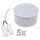 Einbauleuchten-Set McShine, 5xRahmen, 5xLED-Modul, 5W, 440lm, 230V, wei&szlig;,