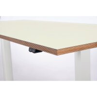 Schreibtisch imstande, Gestell smart-w + Platte 140x80cm HPL Platinwei&szlig;