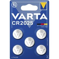 Lithium-Knopfzelle VARTA Electronics CR2025, 3V, 5er-Pack