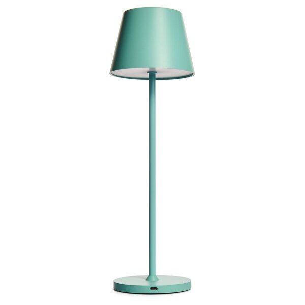 LED-Tischleuchte ROLF KERN &bdquo;Club&ldquo; 38cm, T&uuml;rkis, Akku, dimmbar