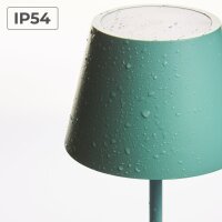 LED-Tischleuchte ROLF KERN &bdquo;Club&ldquo; 38cm, T&uuml;rkis, Akku, dimmbar