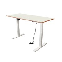 Schreibtisch Imstande, smart-w + Tischplatte HPL Platinwei&szlig; 160x80cm