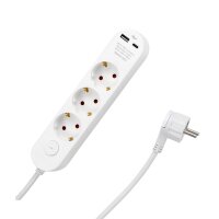 Steckdosenleiste McPower HK3 3-fach, USB-C mit PD 20W,...