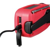 Notfall-Solarradio NFS-2005 Kurbel, Akku, USB, Taschenlampe, Powerbank