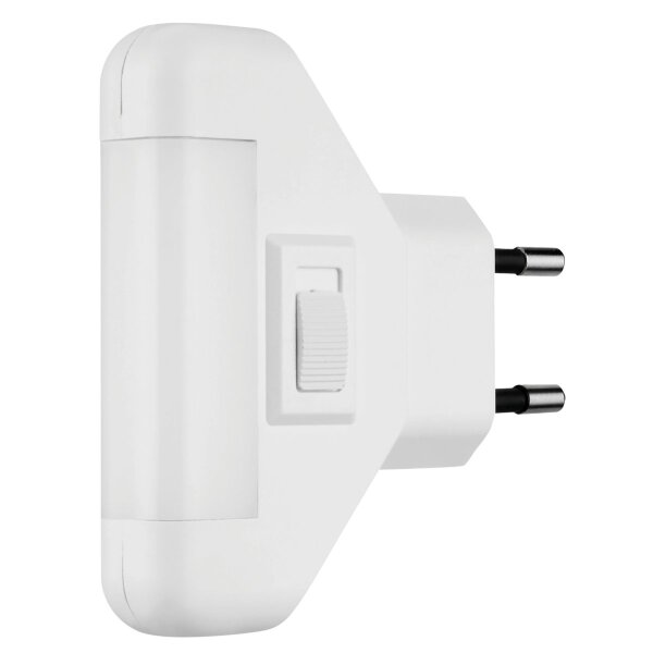 LED-Nachtlicht Energiespar, 1W, mit Schalter, wei&szlig;