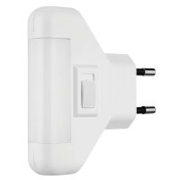 LED-Nachtlicht Energiespar, 1W, mit Schalter, wei&szlig;