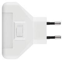 LED-Nachtlicht Energiespar, 1W, mit Schalter, wei&szlig;