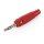 Bananen-Stecker McPower, 4 mm, Querloch, Druckfeder, rot