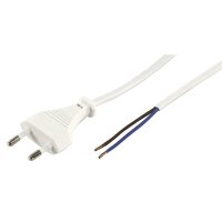 Euro-Netzkabel McPower mit blanken Enden L&auml;nge 5,0m,...
