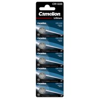 Knopfzelle CAMELION, CR1220 3,0V, Lithium, 5er-Blister