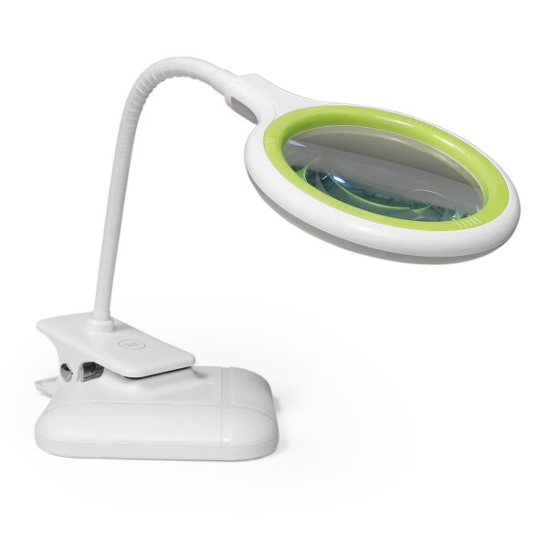 Lupenleuchte McShine LL-52, 36 LEDs, Tisch- und Klemmleuchte, dimmbar, Kunststoff
