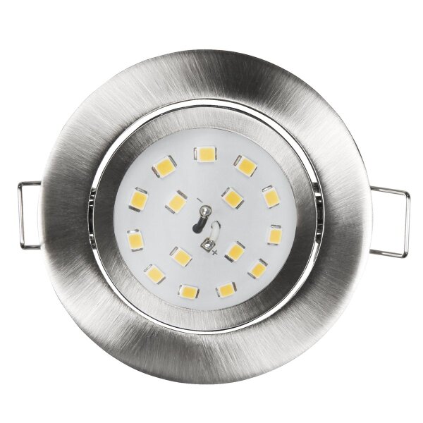 LED Einbauleuchte McShine Slim 82x28mm, 5W, 400lm, 4000K, Edelstahl geb&uuml;rstet