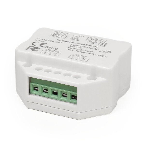 Tast-Dimmer McShine TD-24 LED-geeignet, max. 240W, 230V, passend f&uuml;r UP-Dose