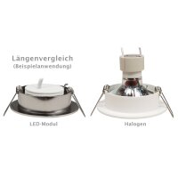 LED-Modul McShine, 7W, 650 Lumen, 230V, 50x23mm, neutralwei&szlig;, 4000K, dimmbar
