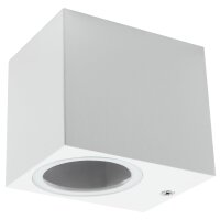 Wandleuchte McShine Square-W wei&szlig;, IP44, 1x GU10,...