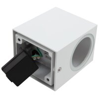 Wandleuchte McShine Square-W wei&szlig;, IP44, 1x GU10,...