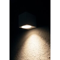 Wandleuchte McShine Square-W wei&szlig;, IP44, 1x GU10, Aluminium Geh&auml;use