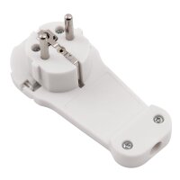 Schutzkontakt-Winkelstecker McPower extra flach, Handgriff, Zugentlastung