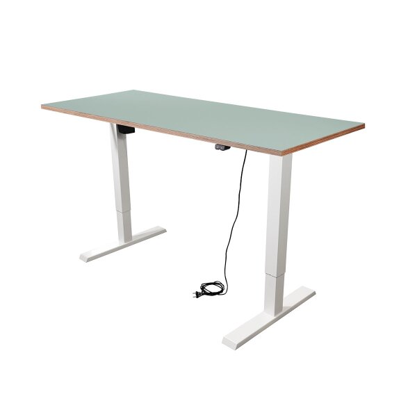 Schreibtisch imstande, Gestell smart-w + Platte 120x60cm Aquavert