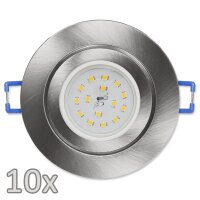 Einbauleuchten-Set McShine, 10xRahmen, 10x LED-Modul, 5W,...