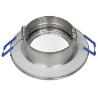 Einbauleuchten-Set McShine, 10xRahmen, 10x LED-Modul, 5W, 400lm, 230V, Edelstahl