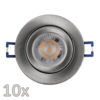 Einbauleuchten-Set McShine, 10xRahmen,10x LED-Modul, 5W,...