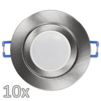 Einbauleuchten-Set McShine, 10xRahmen, 10xLED-Modul, 5W,...