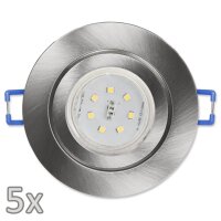 Einbauleuchten-Set McShine, 5xRahmen, 5xLED-Strahler,...