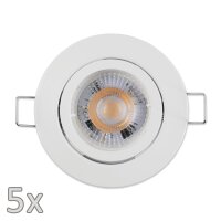 Einbauleuchten-Set McShine, 5xRahmen, 5xLED-Modul, 5W,...