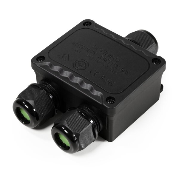 Abzweigdose McPower, IP68 - f&uuml;r Au&szlig;en, 1 Ein- und 2 Ausg&auml;nge, Y-Version, 123x82x42mm