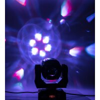 LED-Wash-Effekt-Moving-Head IBIZA ROLLING-EYE 6x 12W 4-in-1 CREE LEDs, 120W