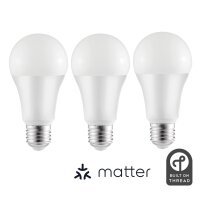 LED-Gl&uuml;hbirne ITIUS, E27, 900lm, RGB + CCT, matter...