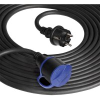 Netzkabel Schutzkontakt-Verl&auml;ngerung, 20m, 3x1,5mm&sup2;, IP44, schwarz