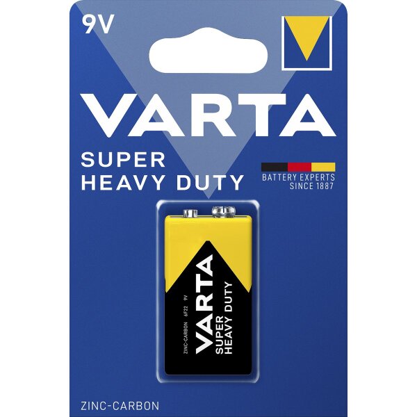 E-Block Batterie VARTA Super Heavy Duty, Zink-Kohle, 6F22, 9V