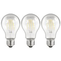 LED Filament Set McShine, 3x Gl&uuml;hlampe, E27, 2W,...