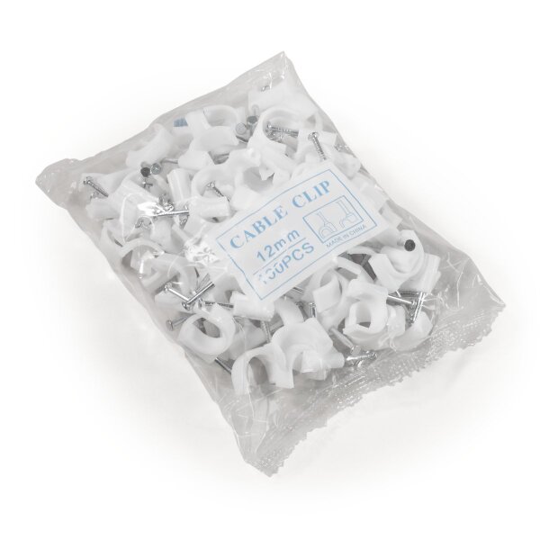 Kabelschelle McPower, 12mm, 100er-Pack, wei&szlig;