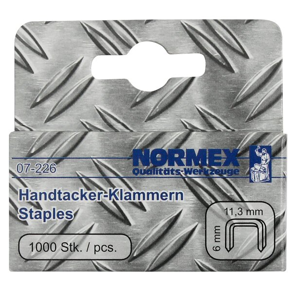 Klammern f&uuml;r Handtacker, 11,3x6mm