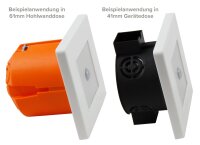 LED-Wand-Einbauleuchte McShine LWE-86WB 2W, 150lm, warmwei&szlig;, wei&szlig;er Rahmen