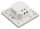 LED-Wand-Einbauleuchte McShine LWE-86WB 2W, 150lm, warmwei&szlig;, wei&szlig;er Rahmen