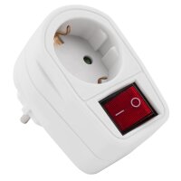 Steckdosenadapter McPower mit Schalter, 230V/3500W,...