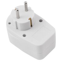 Steckdosenadapter McPower mit Schalter, 230V/3500W, 2-poliger AN/AUS Schalter