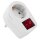 Steckdosenadapter McPower mit Schalter, 230V/3500W, 2-poliger AN/AUS Schalter