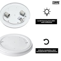LED-Deckenleuchte McShine Star &Oslash;33cm, inkl. 2x 9W LED-Leuchtmittel