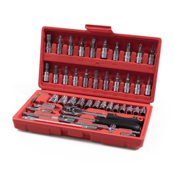 Steckschl&uuml;ssel und Bit-Set McPower SM-90046 46-teilig